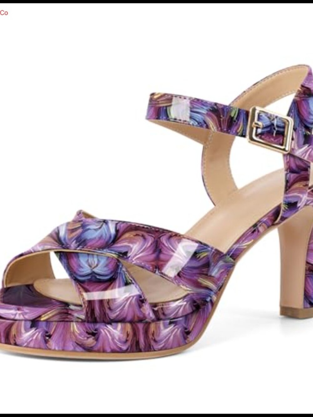 Women's Platform High Heels Chunky Block Heel Open Toe Ankle Strap Sandals